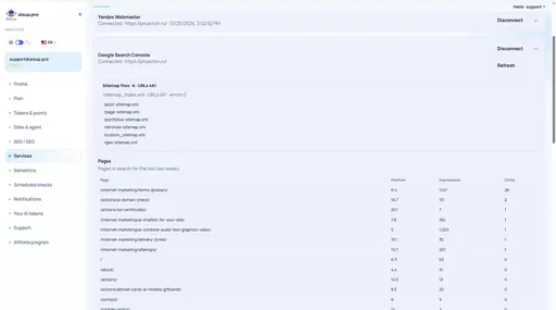 Services: Google Search Console